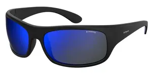 POLAROID PLD 07886/S 003665X Sunglasses Unisex Plastic Rectangle Full Rim Blue Mirrored Polarized Lens