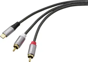 SpeaKa Professional SP-14353908 USB Kabelis 2.00 m Melns un Pelēks