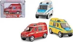 Swede Emergency Vehicle Metal Pull-Back Toy Mix