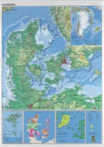 Плакат NAGA Карта Дании 97x137 см ламинированный