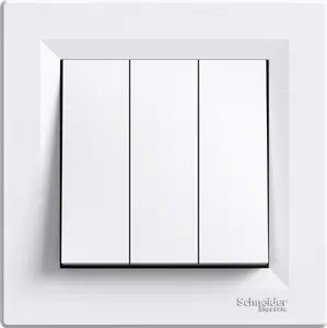 Schneider Electric Asfora EPH2100121 Trīskāršais slēdzis ar rāmi balts