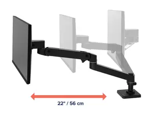 Ergotron LX Pro 45-712-292 galda monitora stiprinājums līdz 34 collām melns