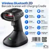 Беспроводной сканер штрих-кодов Qoltec 1D 2D со станцией Photo 3