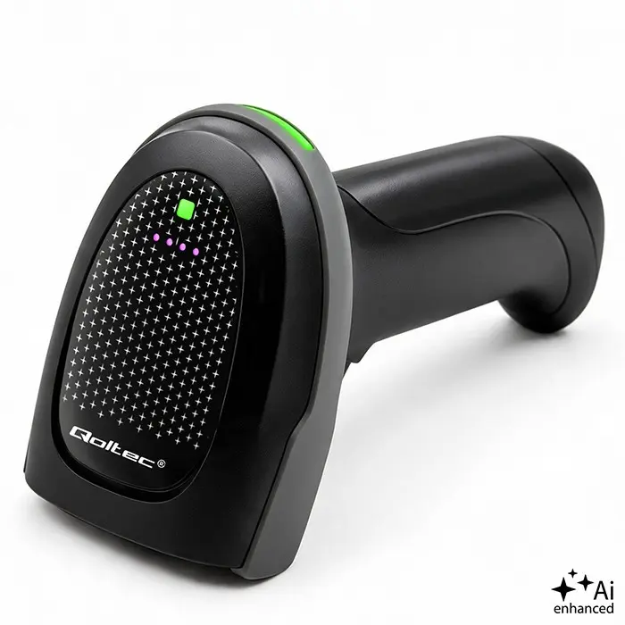 Беспроводной сканер штрих-кодов Qoltec 1D 2D со станцией Photo 8