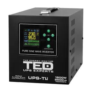Инвертор - ИБП TED Inver-1800-24 LiPo с чистой синусоидой 2600ВА 1800Вт для аккумуляторов 2x12V LifePO4 и AGM