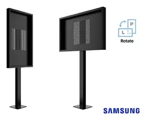 Multibrackets M Totem Pro Single OH55 DX Rotate Floor Mount for 55 Inch LCD Panel Black Steel