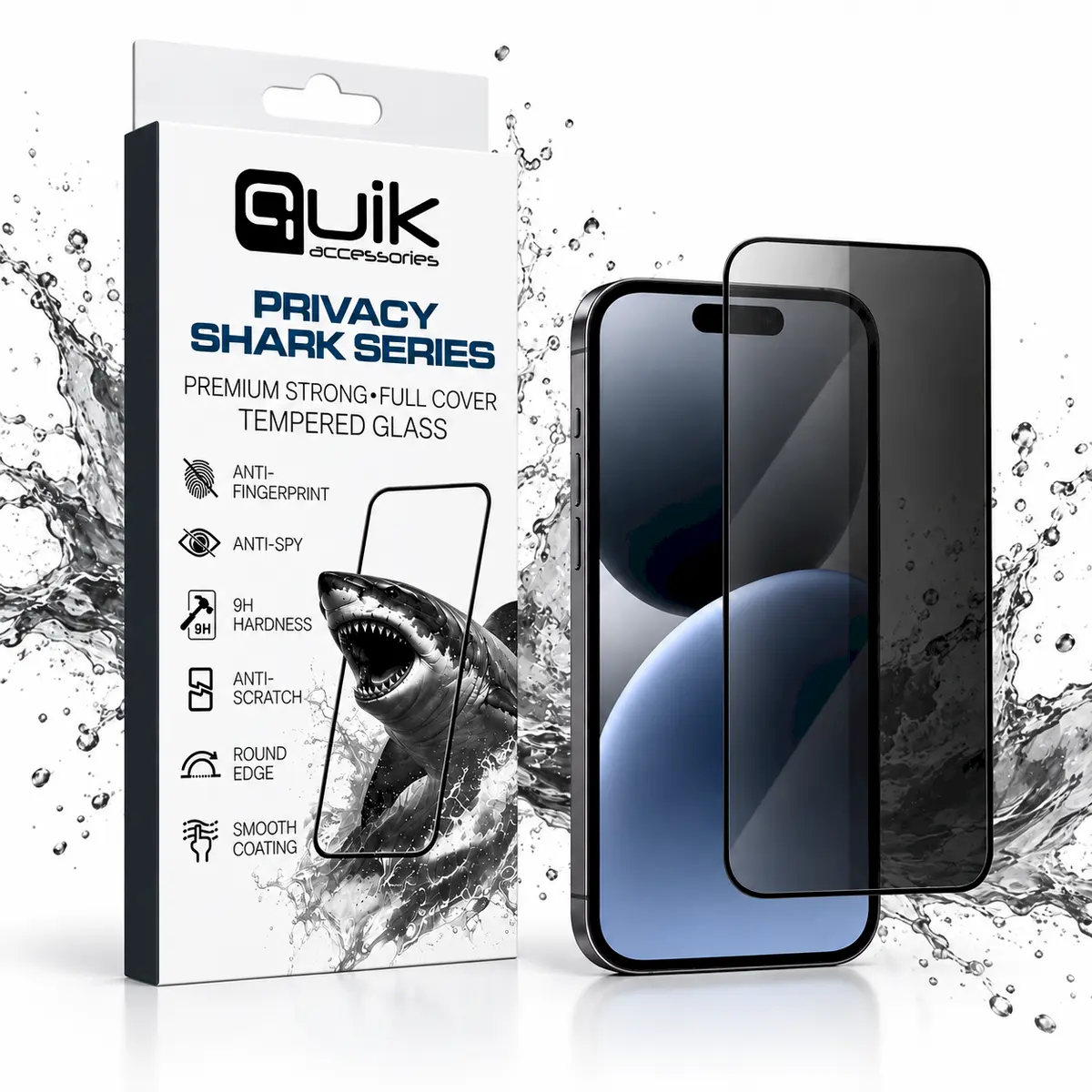 Quik Aizsargstikls Privacy Shark priekš Samsung