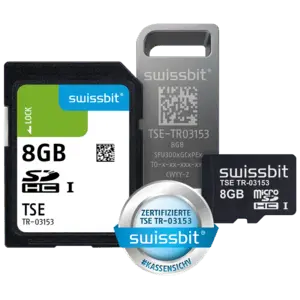 SWISSBIT SFU3008GC1PE2TO-E-GE-C32-JA0 Box Technical Security Device USB Stick 8 GB 384 Bit