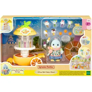 Epoch Sylvanian Families 5861 Lemon Bird Juice Bar Playset Plastic Doll Height 130 mm Weight 170 g Multicolour for Age 3 Years and Older