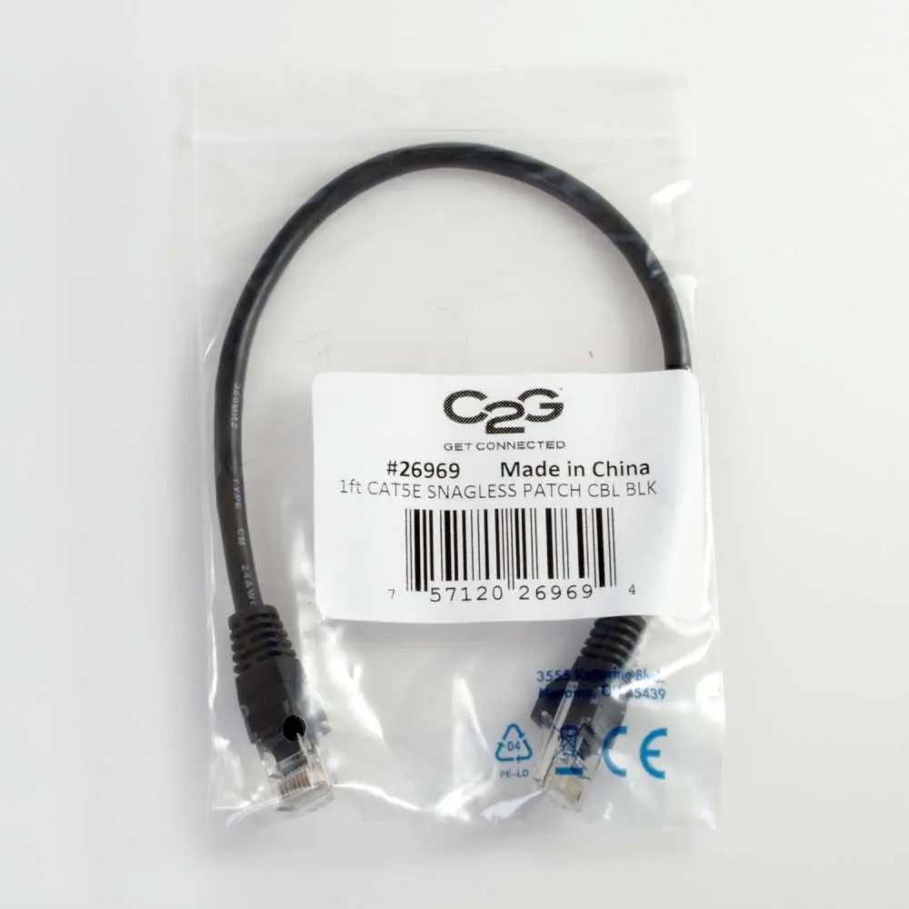 Cables2Go 2м Сетевой кабель Cat5e UTP Черный Photo 6