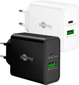 Goobay 65 W USB-C PD GaN Dual Fast Charger White 80551