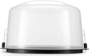 HAMA 00002933 Round Plastic Cake Storage Container Anthracite Transparent Width 345 mm Depth 300 mm Height 205 mm