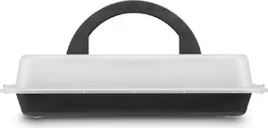 HAMA 00002939 Rectangular Cake Container Anthracite Transparent Plastic and Steel 400x290 mm