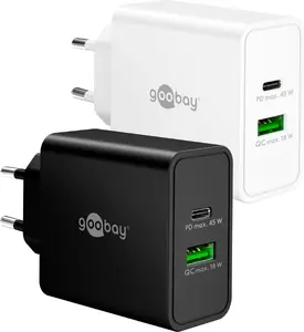 Goobay 45 W USB-C PD GaN Dual Fast Charger White