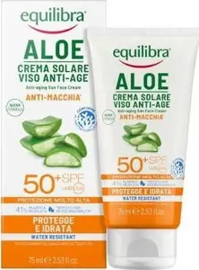 Солнцезащитный крем для лица Equilibra Aloe SPF 50+ UVA/UVB