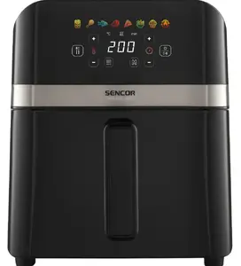 Аэрофритюрница Sencor SFR6800SS 6л нержавеющая сталь с LED дисплеем и 8 программами