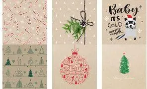 Рождественские узорные салфетки Papstar It's cold outside 3-слойные 1/4 сгиба с принтом