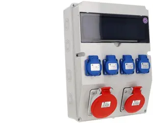 Распределительный щит Spamel SB-129206-S0060-54 с розеточными выводами 5x32A, 5x16A и 4x3x16A, INA=32A, IP54
