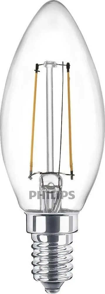 Philips Filament B35 E14 Caurspīdīga LED