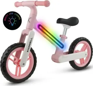 Kidwell Rowerek biegowy SUNO z oświetleniem LED różowy