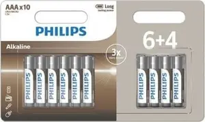 Philips LR03A10BP/10 Sārmu vienreizējās lietošanas baterija AAA 1.5 V 10 gab