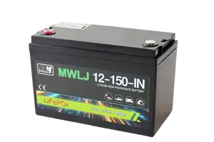 LiFePO4 Lithium Iron Phosphate Battery MW Power LiPo-12-150 MW 12.8V 150Ah Bluetooth
