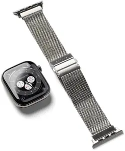 Pulksteņa siksniņa Ringke Metal One Mesh priekš Apple Watch 44mm, 45mm, 46mm, 49mm, sudraba