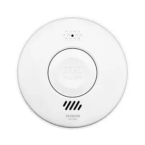 Aiwa ANZEN S1 Dūmu detektors Balts Fotoelektriskais infrasarkanais sensors 85 dB Trauksme Barošana ar bateriju