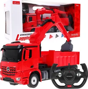 Rastar Mercedes-Benz Arocs Ar tālvadību vadāma kravas automašīna ar celtni 2.4G Sarkana