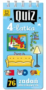 Aksjomat Quiz 4-latka 76 zadań obrazkowych развивающая книга с картинками для детей четырех лет