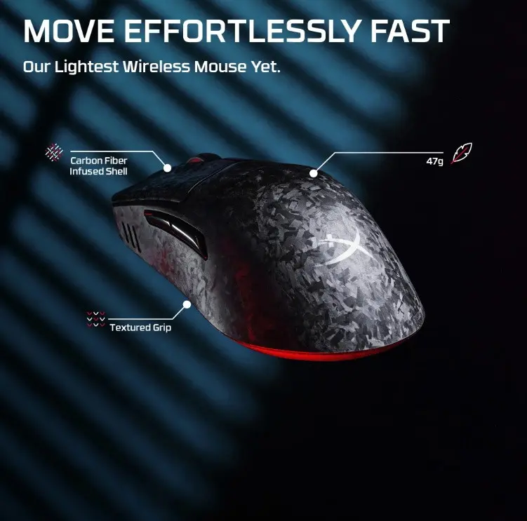 HyperX Pulsefire Haste 3 Pro Bezvadu spēļu pele Photo 14