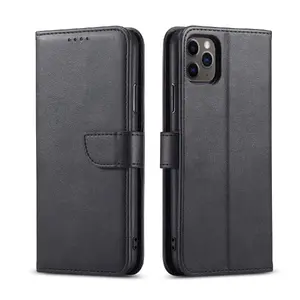 Riff Wallet Case for Xiaomi Redmi 17C 4G / Redmi 14C / Redmi A4 / Poco C75 Black Eco-Leather Flip Phone Case with Card Pockets and TPU Interior