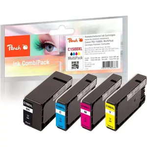 PEACH PI100-256 Ink Cartridge 4-Pack High Yield Black and Color Compatible with Canon