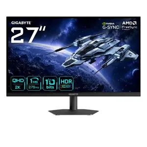 GIGABYTE G27Q26 Игровой монитор 27 Дюймов QHD 2560 x 1440 LCD IPS 1 мс AMD FreeSync NVIDIA G-SYNC Черный