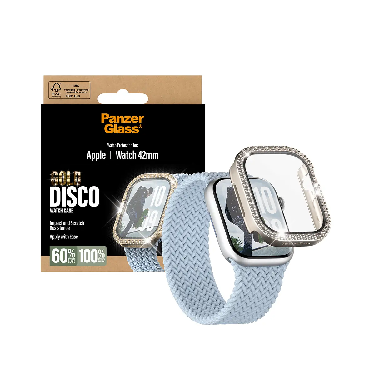PanzerGlass Vāciņš Apple Watch Series 11 10 42mm Disco Gold Photo 5