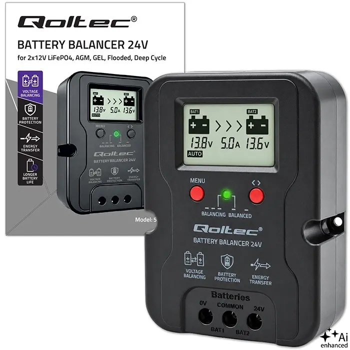 QOLTEC Voltage Balancer for 24V Batteries AGM GEL LiFePO4 Photo 8