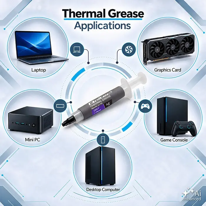 QOLTEC Thermal Grease 17.3W mK 4g Grey Photo 4