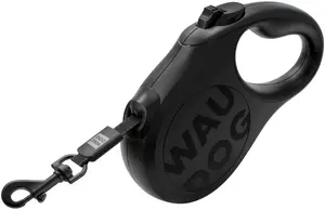 Waudog retractable leash Monochrome Black S up to 15 kg 5 m