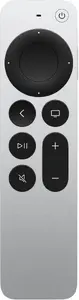 Apple Siri Remote Пульт ДУ для ТВ приставки ИК Bluetooth Сенсорные кнопки Кнопки 8 кнопок Аккумулятор Серебристый Черный