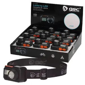 GSC evolution Headlamp 1W LED 60 Lumens IP65 3.7V 1500mAh Micro USB Rechargeable