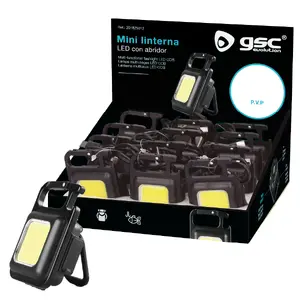 GSC evolution Mini LED Flashlight with Opener 350Lm 3W COB USB-C Rechargeable Aluminum
