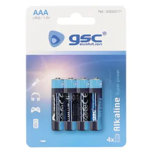 GSC evolution sārmu baterija LR03 AAA 1.5V 4 gabalu blisteris