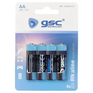 GSC evolution sārmu baterija LR6 AA 1.5V 4 gabali blisterī