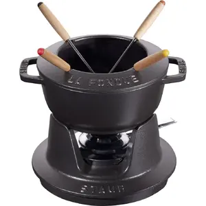 Fondue set Staub 40511-970-0 1.1 L Black 4 person(s) 16 cm