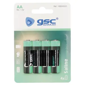 GSC evolution Heavy Duty R6 AA baterijas 4gab blisteris sāls 1.5V