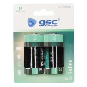 GSC evolution Heavy Duty R20 D Cinka hlorīda baterija 1.5V 2 gab blisterī