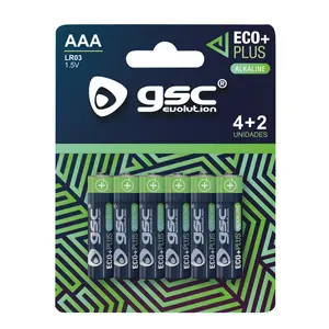 GSC EcoPlus Sārma baterija LR03 AAA 6 gabali 1.5V