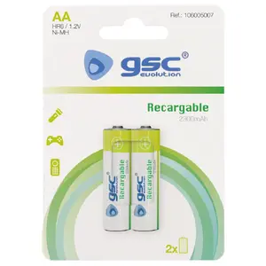 GSC evolution Rechargeable HR6 AA Battery 1.2V 2300mAh 2pcs per blister
