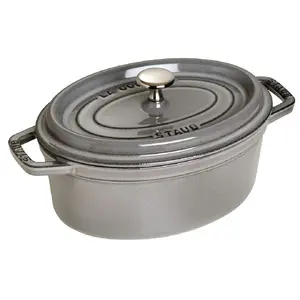 Staub Oval Cast Iron Pot - 2.35 ltr, Graphite