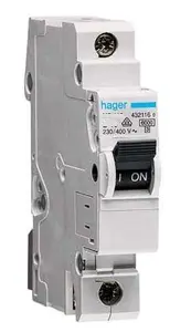 Hager MBN140E Автоматический выключатель 1P B 40A 6kA AC 230 - 400 V